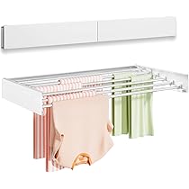 ZdwCyl Wall Mouted Clothes Drying Rack,Laundry Space Saver